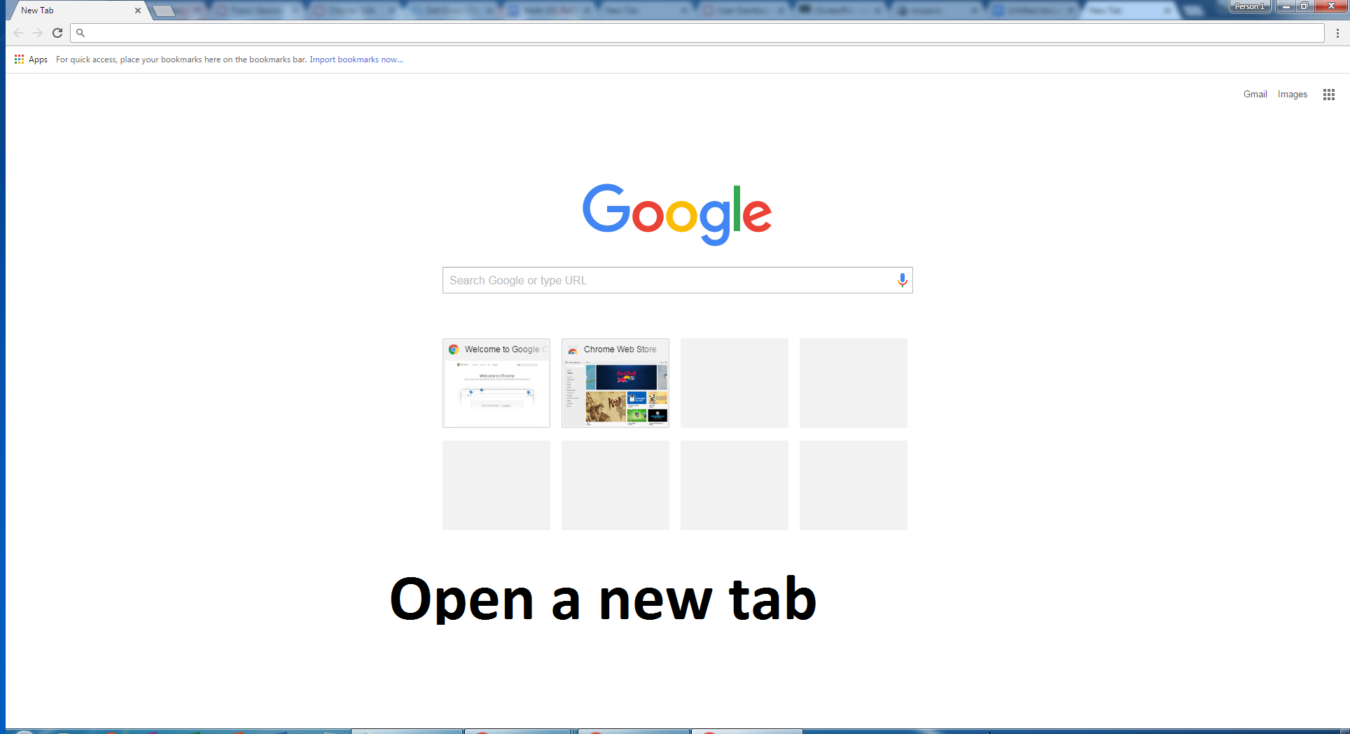 Open a new tab